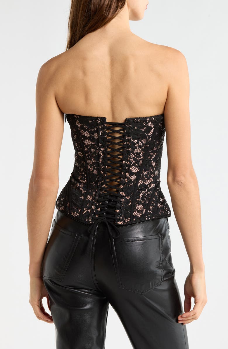 HOUSE OF CB Solaine Lace Corset Top, Alternate, color, Black