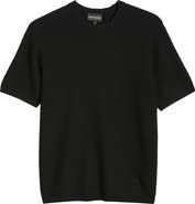 Emporio Armani Short Sleeve Basket Stitch Sweater