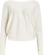 AllSaints Julieana Reversible Dolman Sleeve Crop Sweater