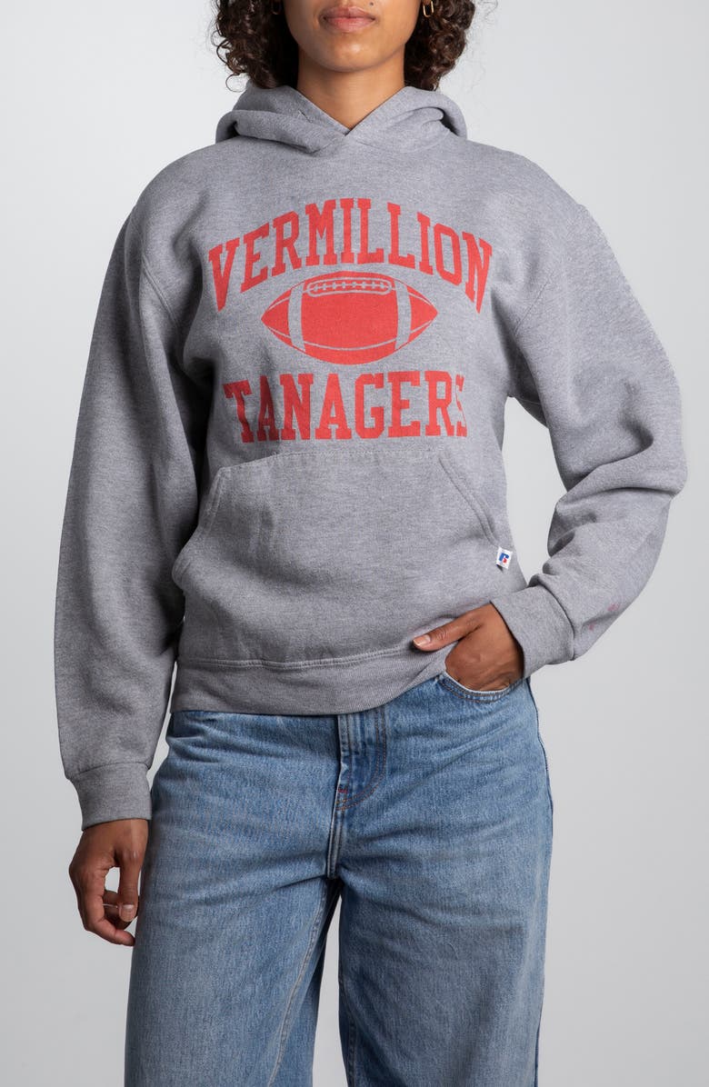 Elwood Vintage Vermillion Tanagers Football Sweatshirt, Main, color, Grey