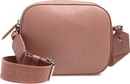 Stella McCartney Small Stud Logo Faux Leather Camera Bag