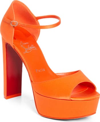 Christian Louboutin Sandaloo Silk Satin Platform Sandal Christian Louboutin Sandaloo Silk Satin Platform Sandal
