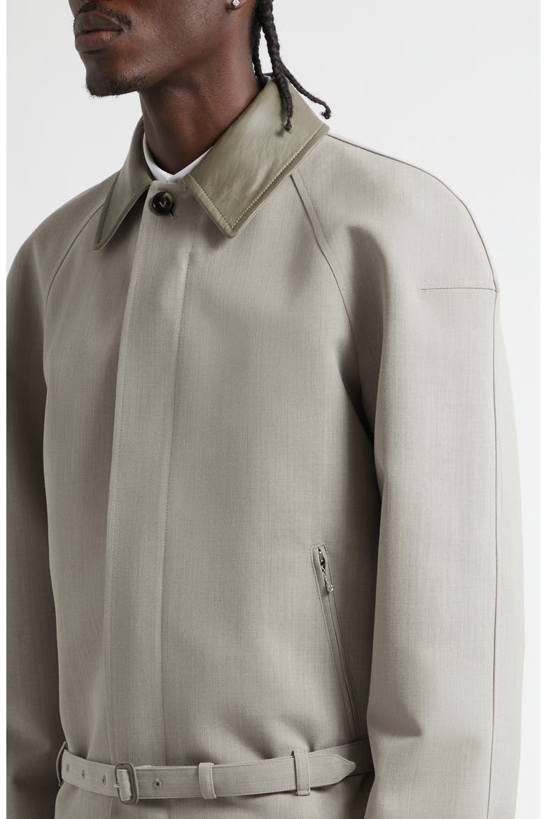 Oversize Wool Mélange Zip Jacket, Alternate, color, 1105 STONE MELANGE