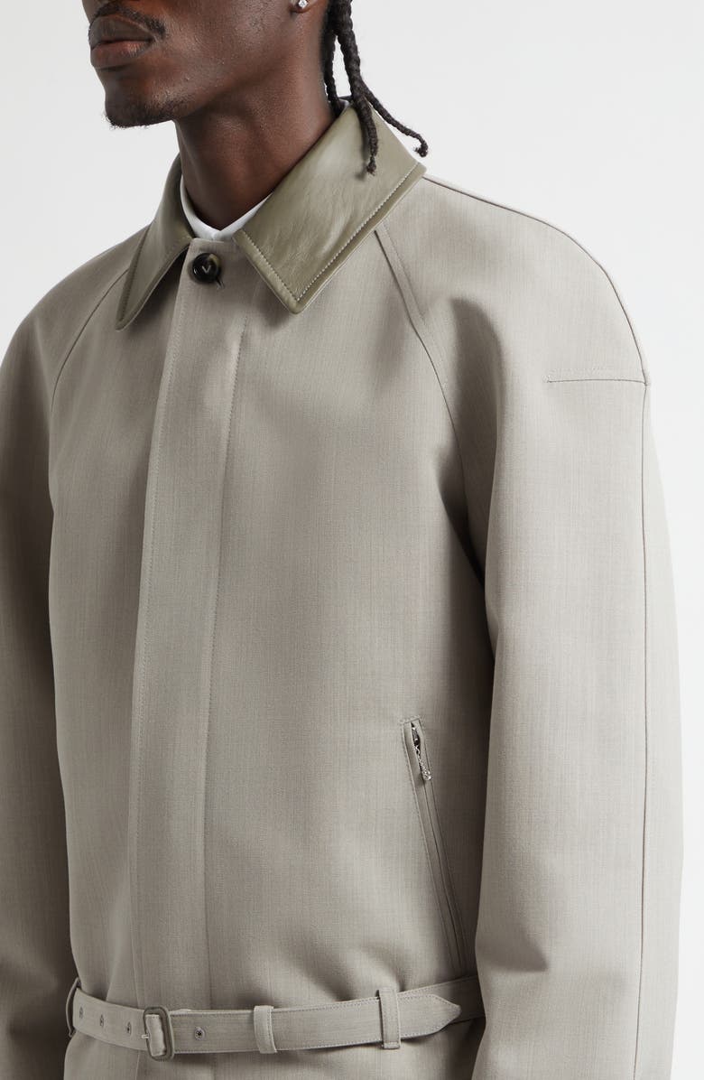 Bottega Veneta Oversize Wool Mélange Zip Jacket, Alternate, color, 1105 Stone Melange