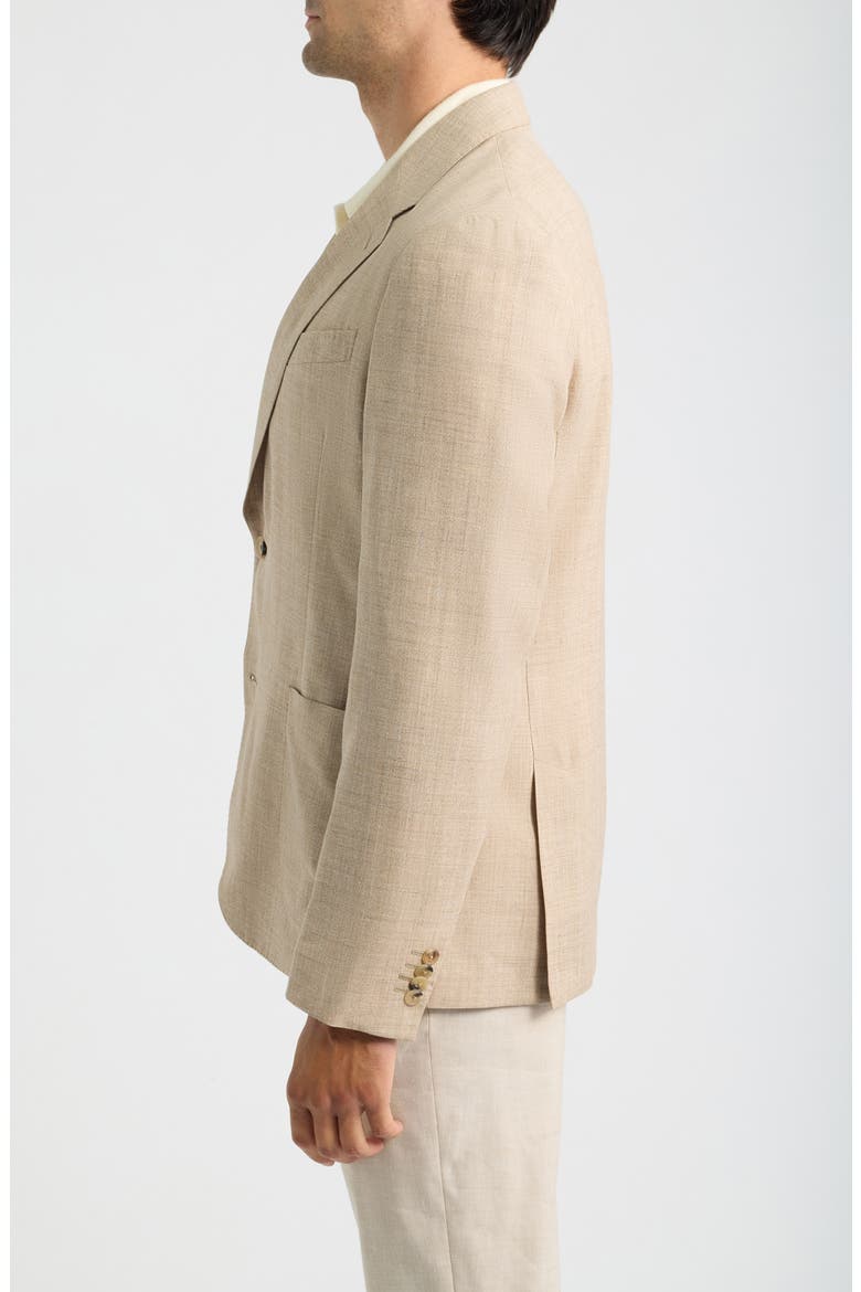 Wool, Silk & Linen Sport Coat, Alternate, color, LIGHT BEIGE