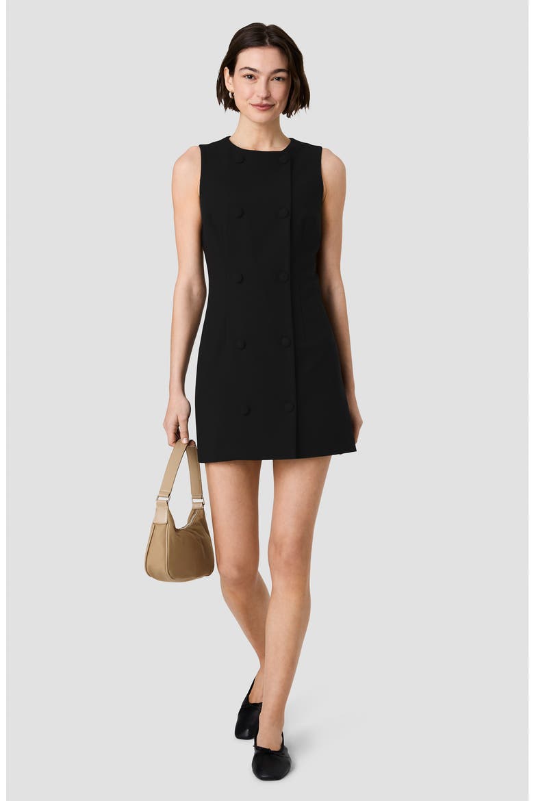 Whisper Sleeveless Minidress, Alternate, color, BLACK