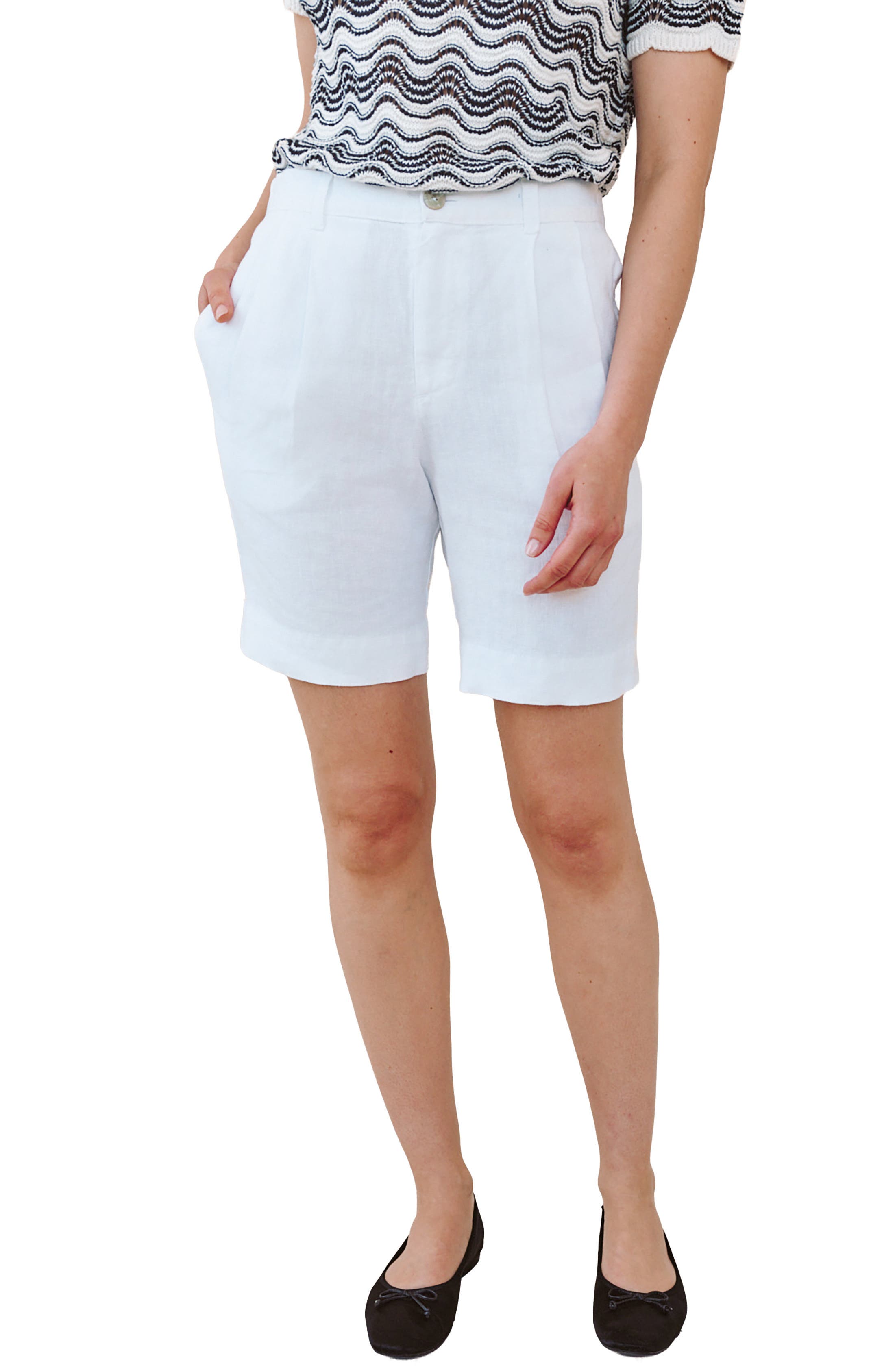 Pleated Bermuda Shorts - image 3