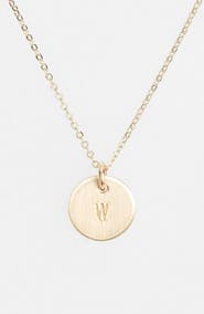 Nashelle 14k-Gold Fill Initial Mini Circle Necklace