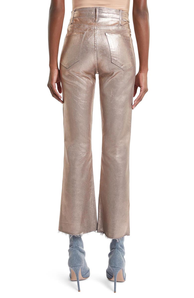 MOTHER The Hustler High Waist Fray Hem Ankle Bootcut Jeans, Alternate, color,