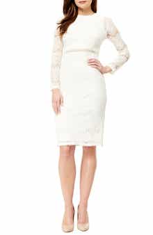 Love By Design Lace Long Sleeve Midi Dress