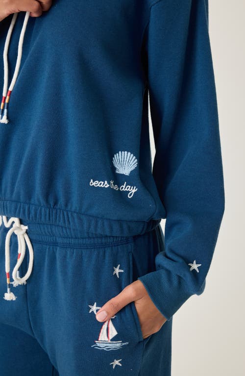 Pj Salvage Ocean Breeze Lounge Set In Navy In Harbor