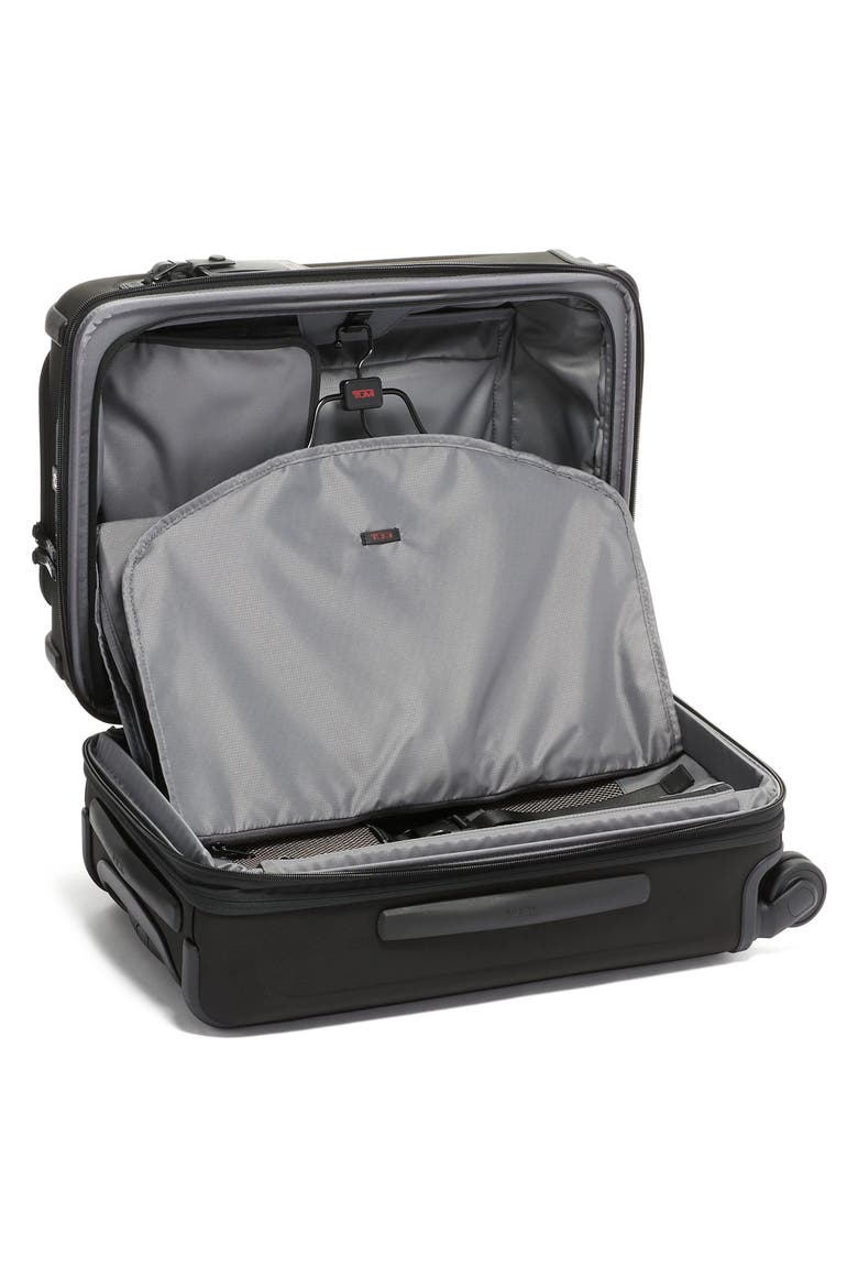 Alpha 3 International Dual Access Expandable Carry-On, Alternate, color, BLACK