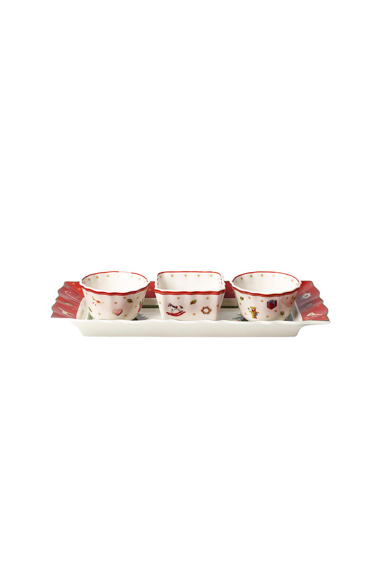 Villeroy & Boch Toy's Delight Set of 3 Dip Bowls with Tray, Main, color, 