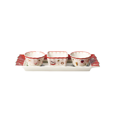 Toy's Delight Set of 3 Dip Bowls with Tray