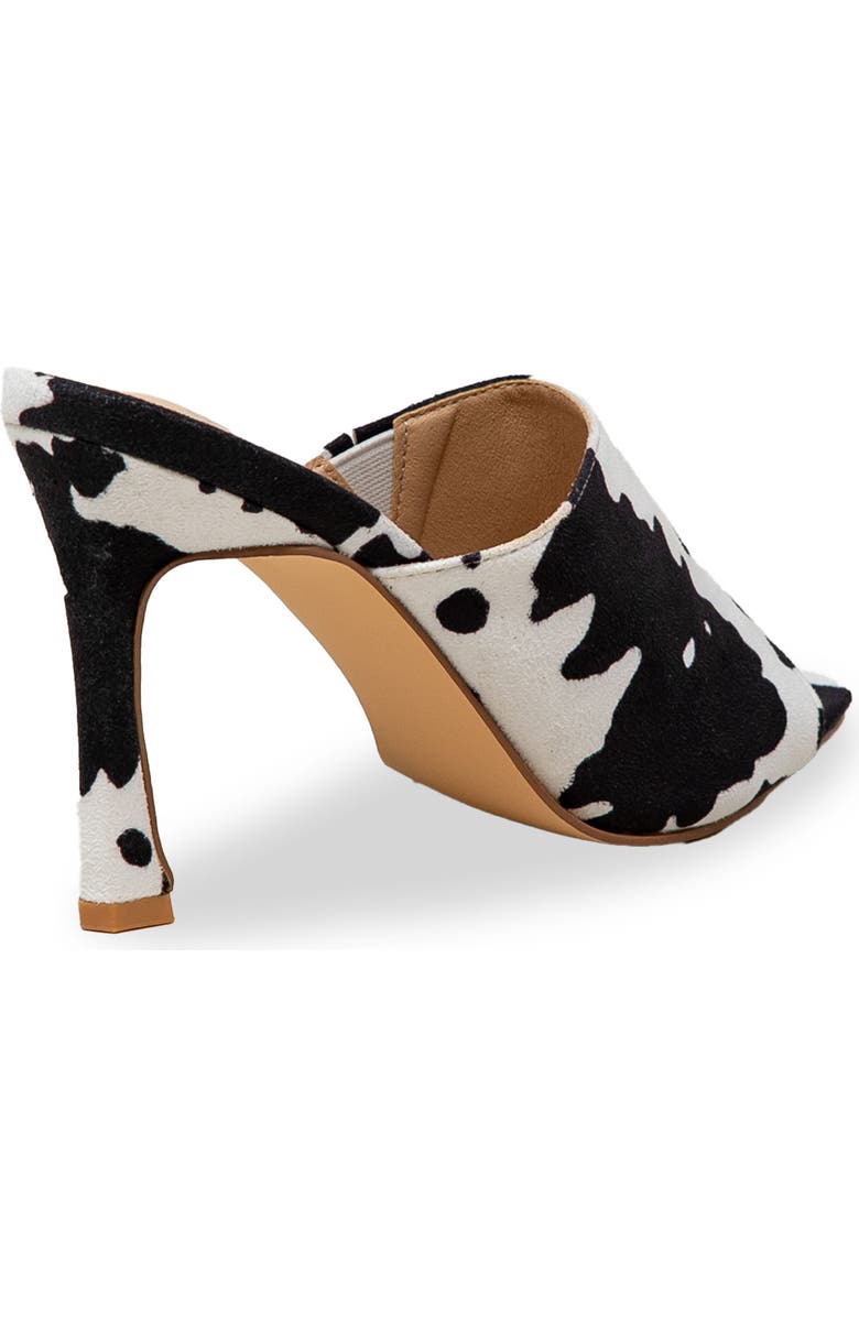 CHASE AND CHLOE Open Toe Mule, Alternate, color, Black/White Cow