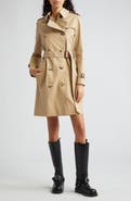 Burberry Kensington Water Resistant Gabardine Trench Coat