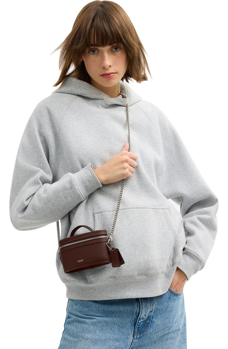 COACH Trail 15 Leather Crossbody Bag, Alternate, color, Maple