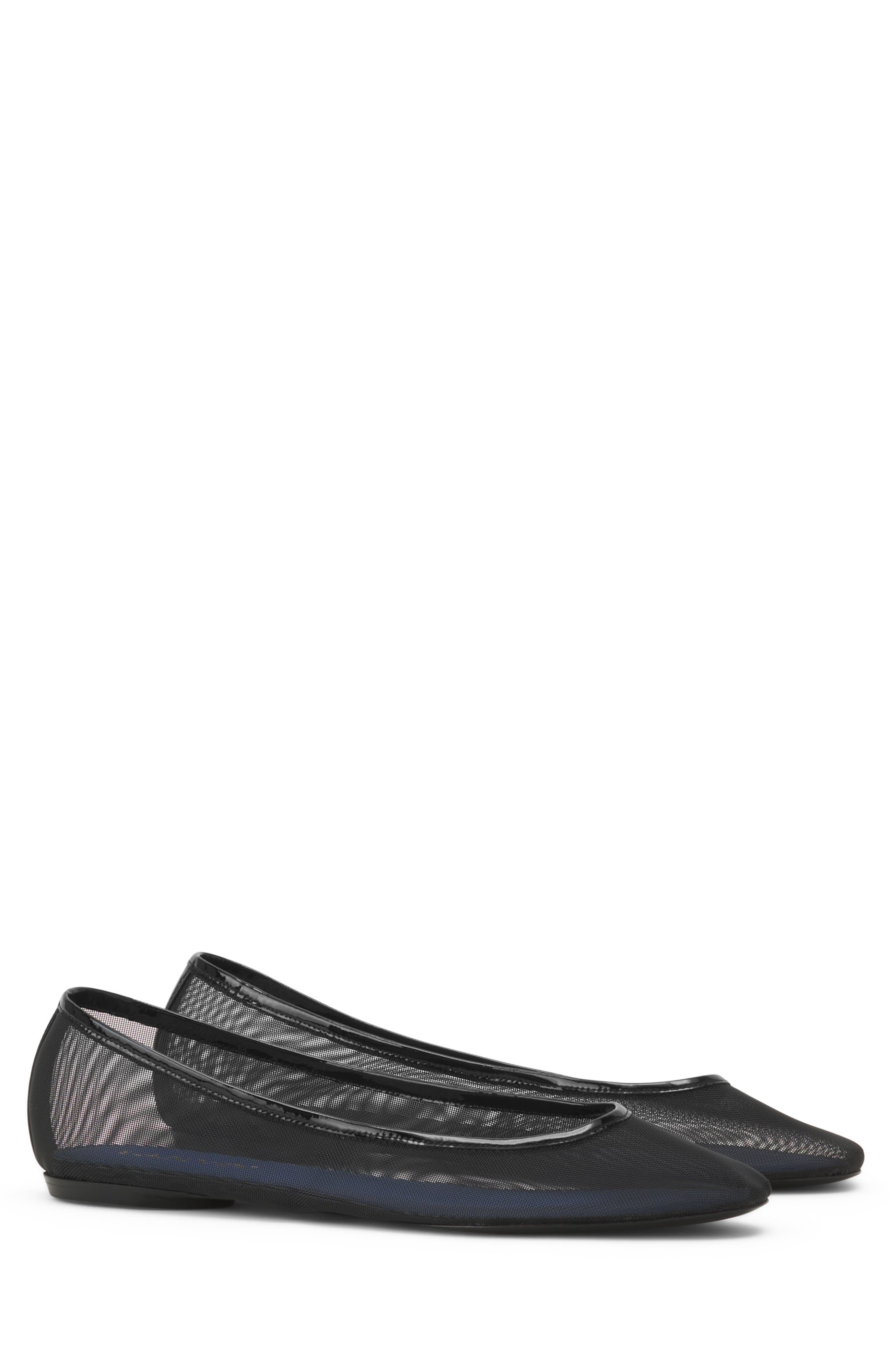 The Ballerina Flat In Mesh, Alternate, color, Black