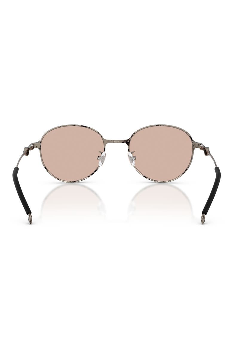 52mm Round Sunglasses, Alternate, color, PAPER TRANSFER SILVER / BROWN
