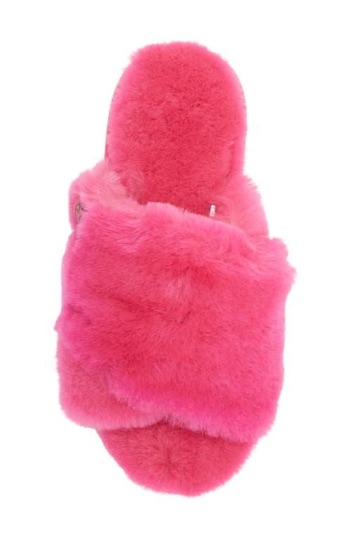 Ez Feet Genuine Shearling Mule In Pink