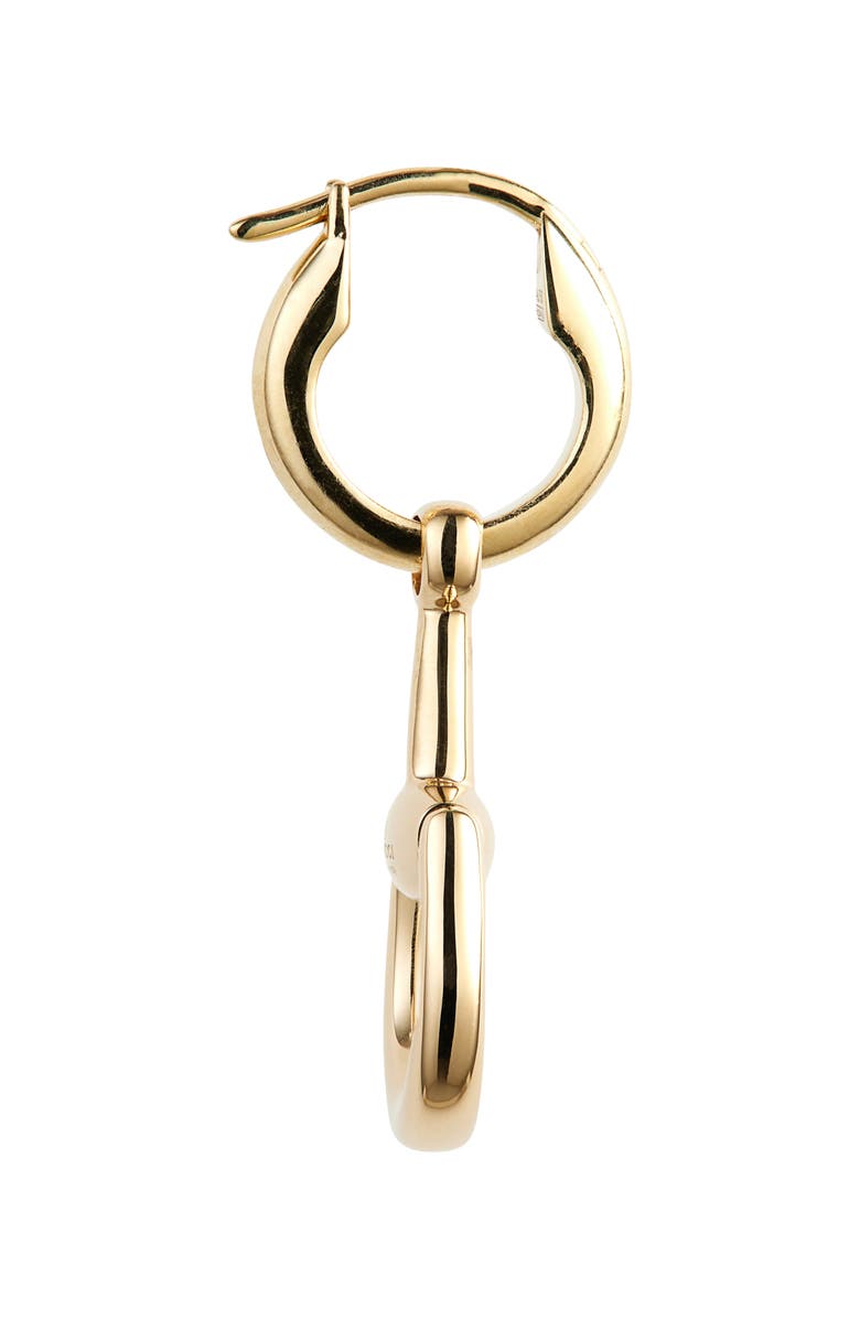 Gucci Small Horsebit Drop Earrings, Alternate, color, Yellow Gold