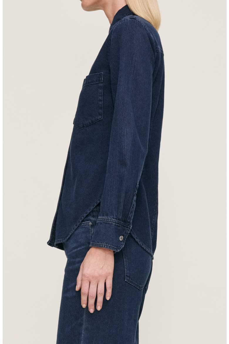Ines Denim Button-Up Shirt, Alternate, color, CRATER LAKE