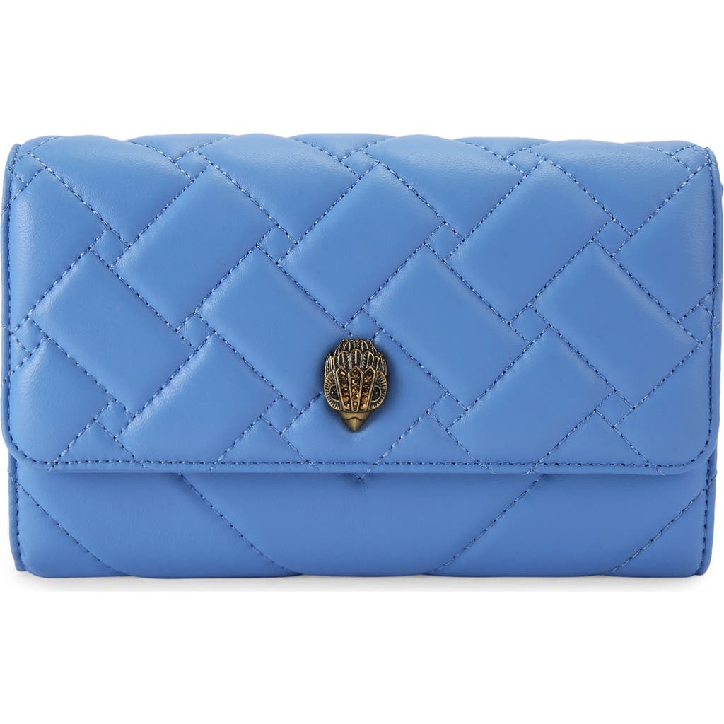 Kurt Geiger London Kensington Quilted Wallet On A Chain In Medium Blue