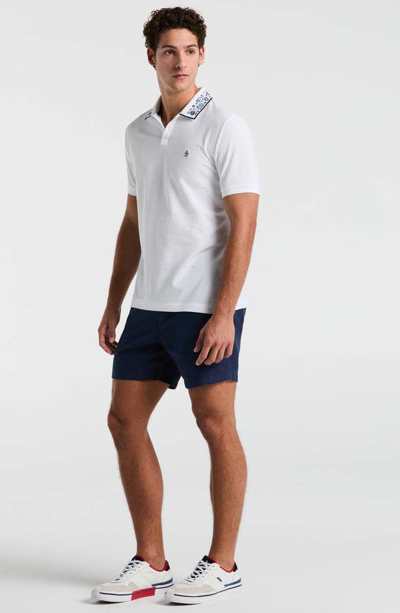 Original Penguin Floral Collar Cotton Piqué Polo, Alternate, color, 