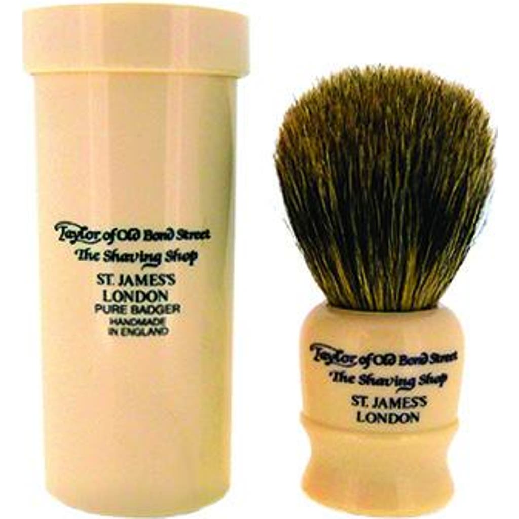 Taylor Of Old Bond Street Pure Badger Travel Brush In White