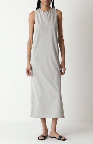 【LOULOUSEOUL】Rosy Balloon Shirring Midi Dress (Gray) LOULOU DE SAISON Rayna Knotted Open Back Maxi Dress | Nordstrom