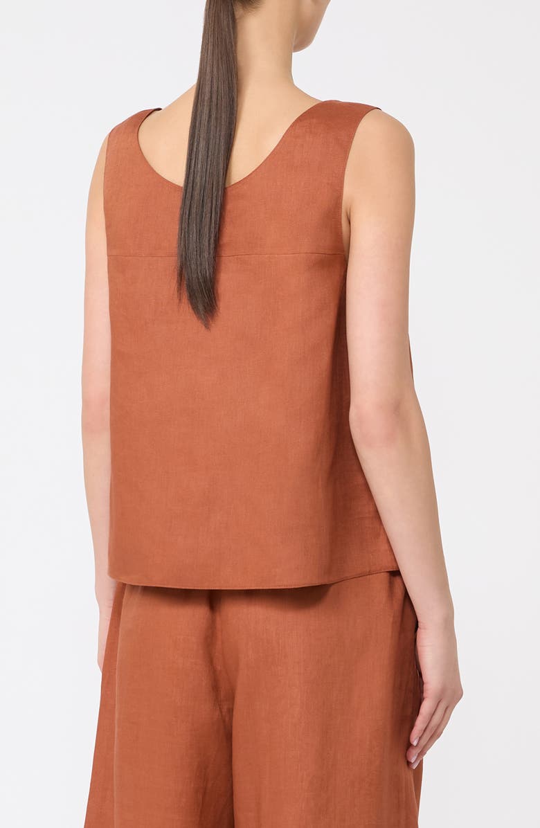 MM by Max Mara Dorico Linen Canvas Top, Alternate, color, Rust