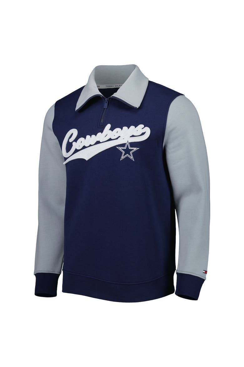 Men's Tommy Hilfiger Navy/Silver Dallas Cowboys Aiden Quarter-Zip Sweatshirt, Alternate, color, Navy
