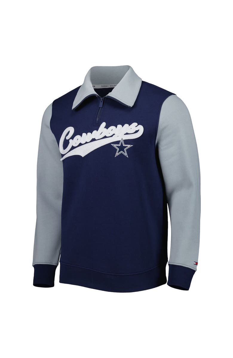 Tommy Hilfiger Men's Tommy Hilfiger Navy/Silver Dallas Cowboys Aiden Quarter-Zip Sweatshirt, Alternate, color, Navy