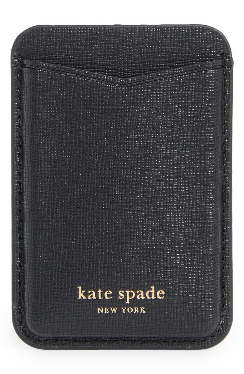 Kate Spade New York black magsafe card case, Main, color, Black
