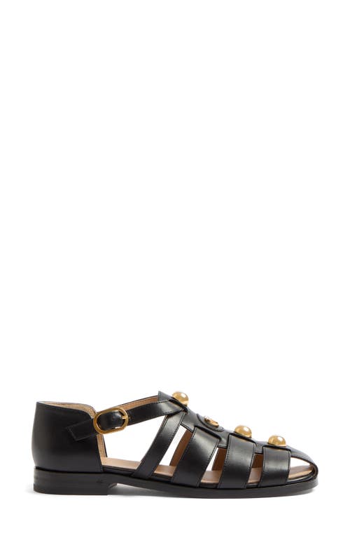Valentino Flat Sandal In Black