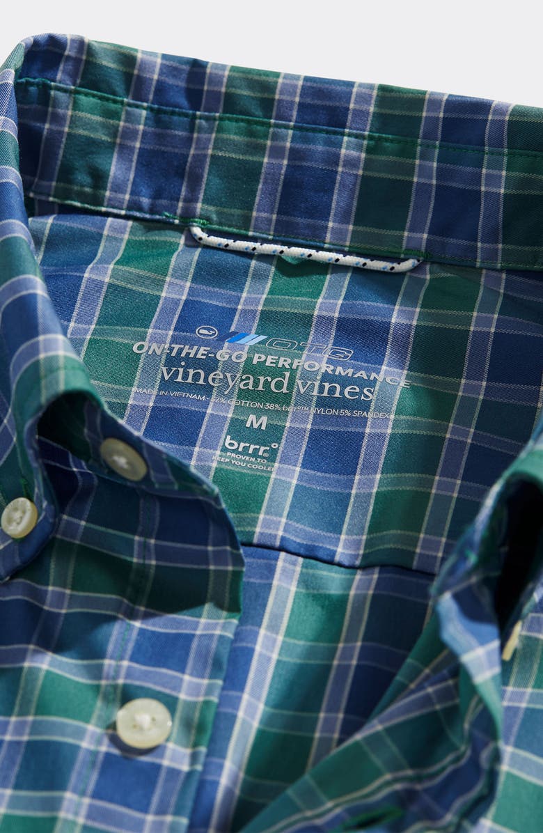 vineyard vines On-the-Go Classic Fit Plaid Stretch Button-Up Shirt, Alternate, color, 