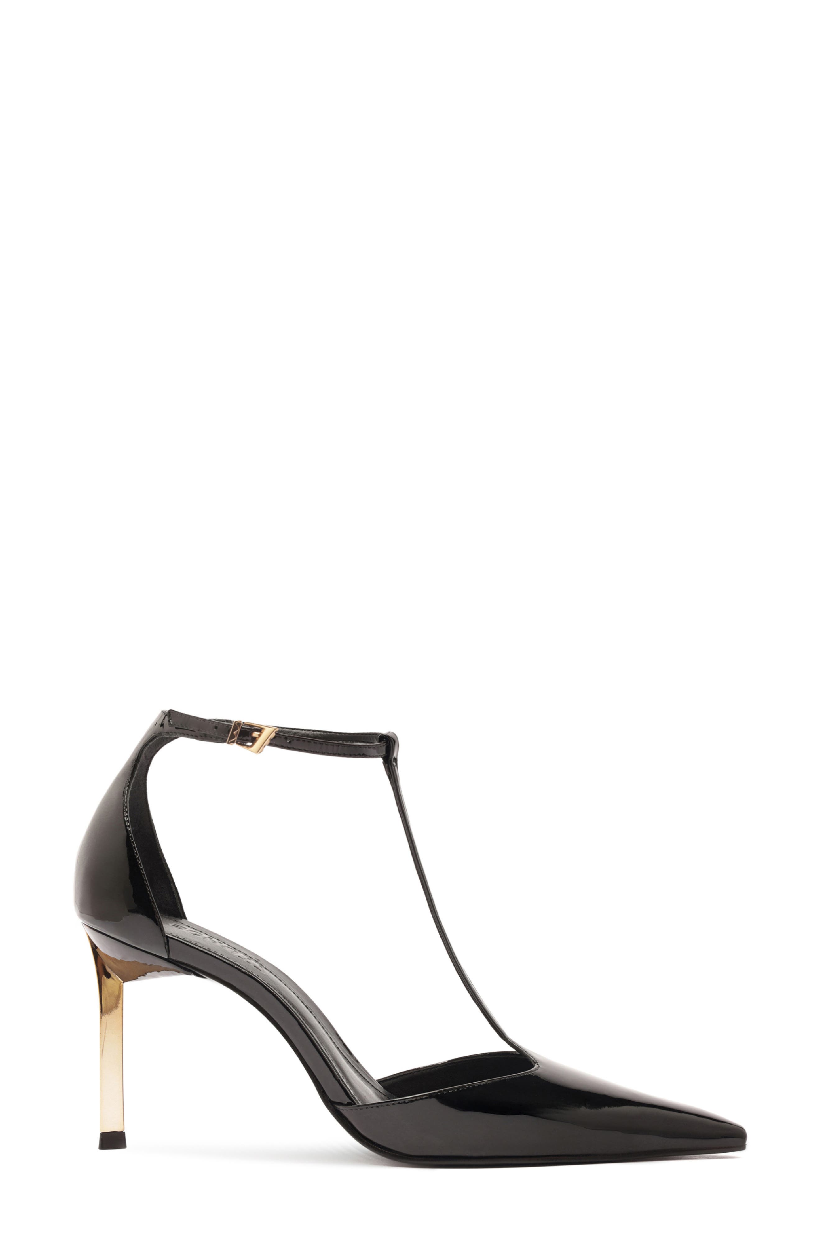 Schutz Allure Pointed Toe T-Strap Pump, Alternate, color, 