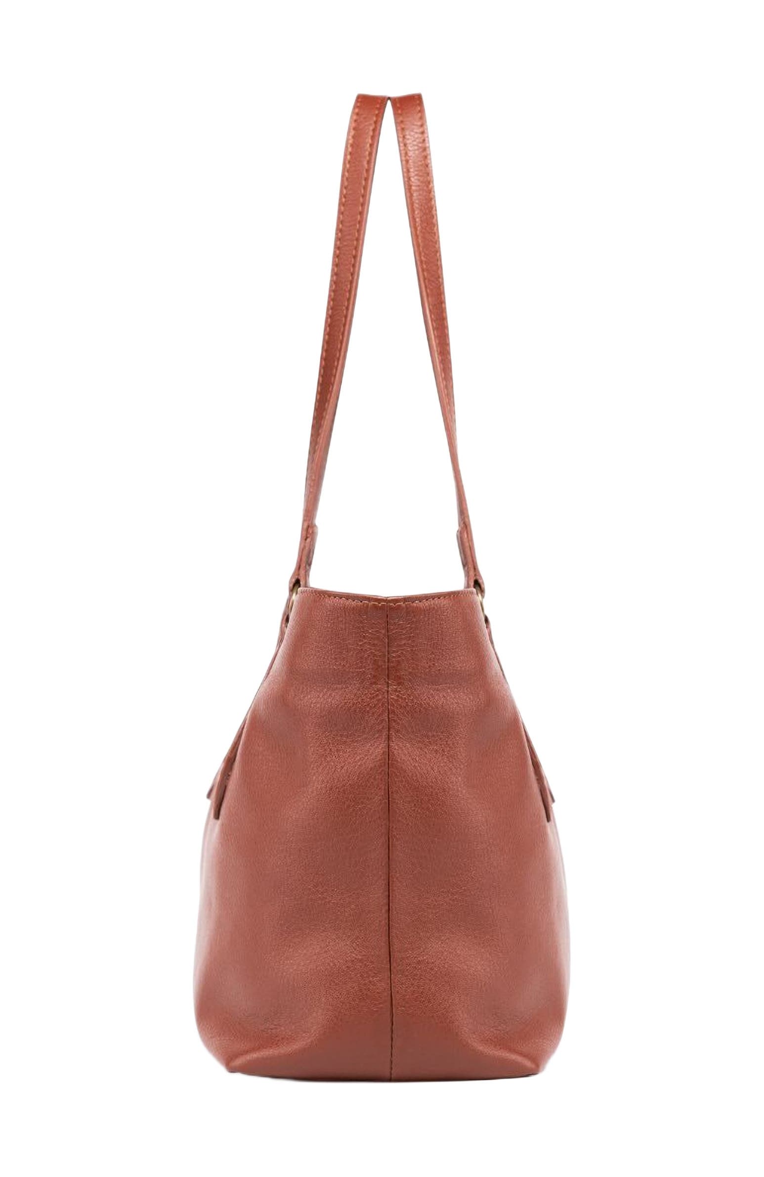 Deux Mains Mid Tote, Alternate, color, Mahogany