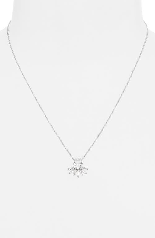 Nadri Stellar Half Halo Pendant Necklace In Metallic