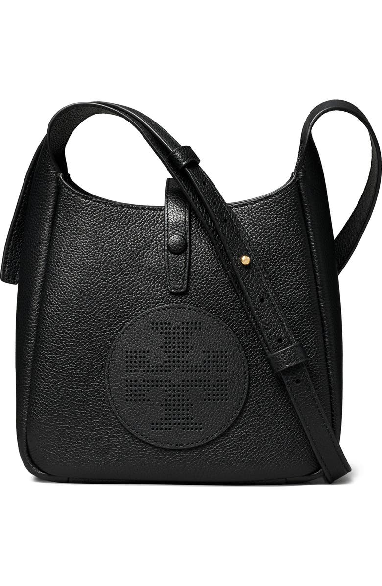 Tory Burch Miller Swing Leather Crossbody Bag, Main, color, Black