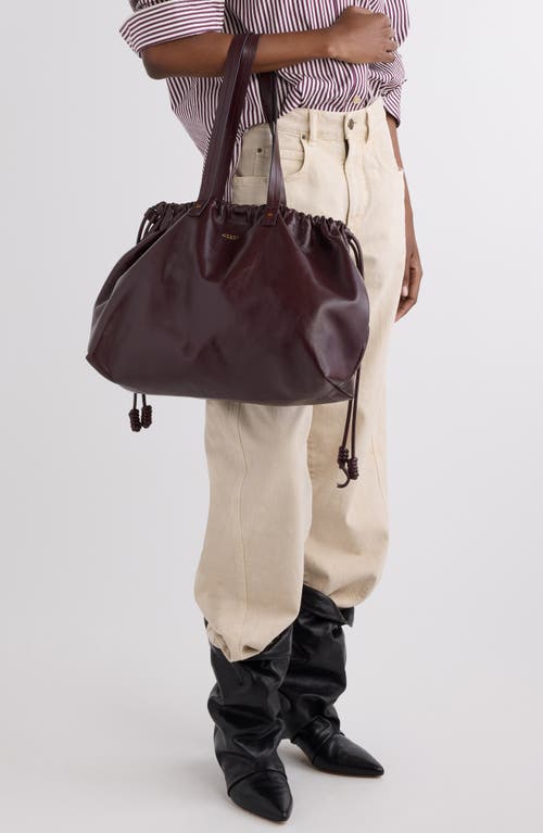Isabel Marant Silven Shoulder Bag In Burgundy