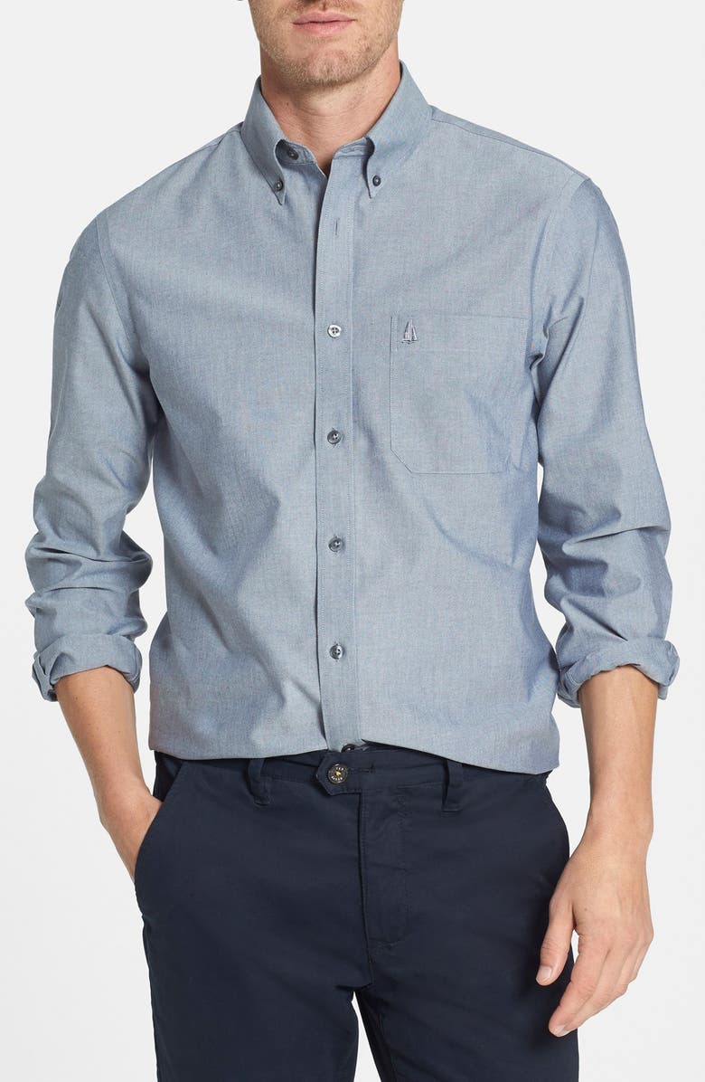 NORDSTROM MEN'S SHOP Smartcare<sup>™</sup> Trim Fit Oxford Non-Iron Sport Shirt, Main, color, 