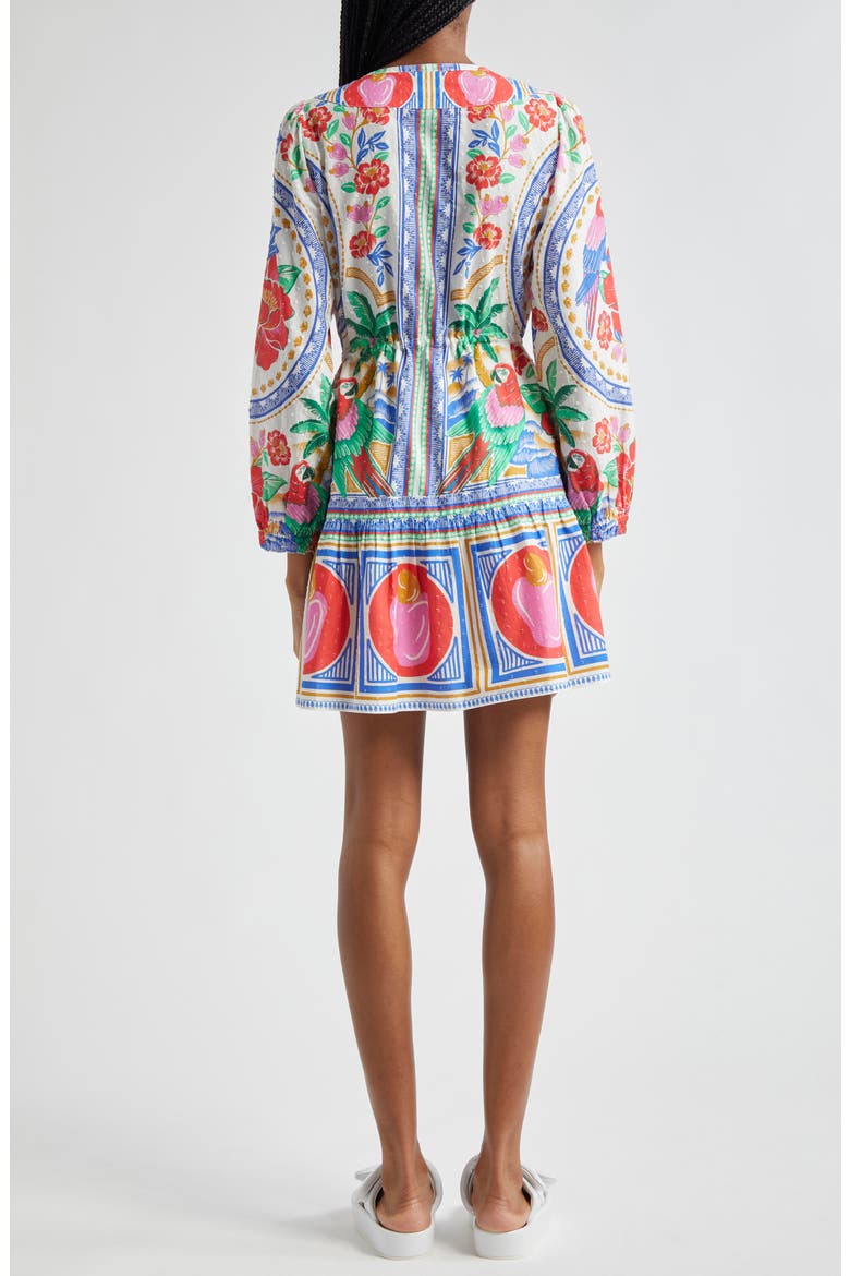Flowers Beach Swiss Dot Minidress, Alternate, color, OFF-WHITE MULTI