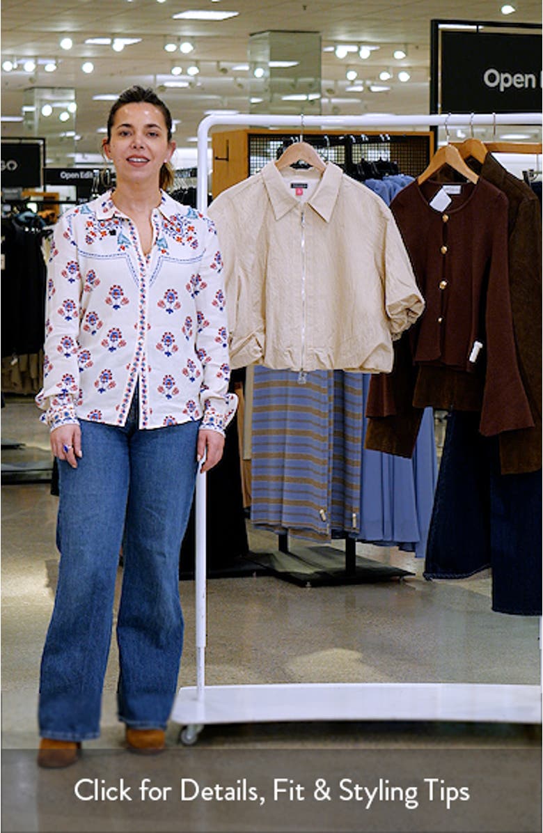 Stripe Crop Bubble Jacket, sales video thumbnail