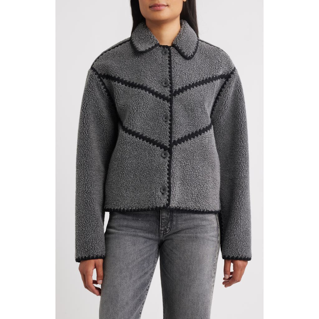 Ugg(r) Ellison Whipstitch Detail Jacket In Gray
