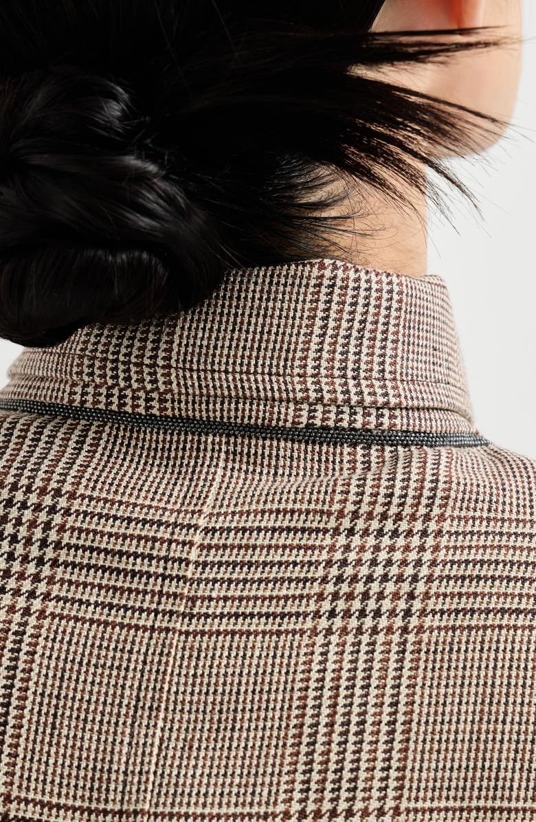 Brunello Cucinelli Prince of Wales blazer, Alternate, color, Light Brown