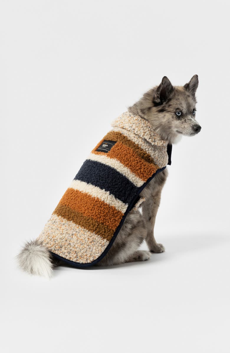 Shinola Fleece Dog Coat, Alternate, color, Oatmeal