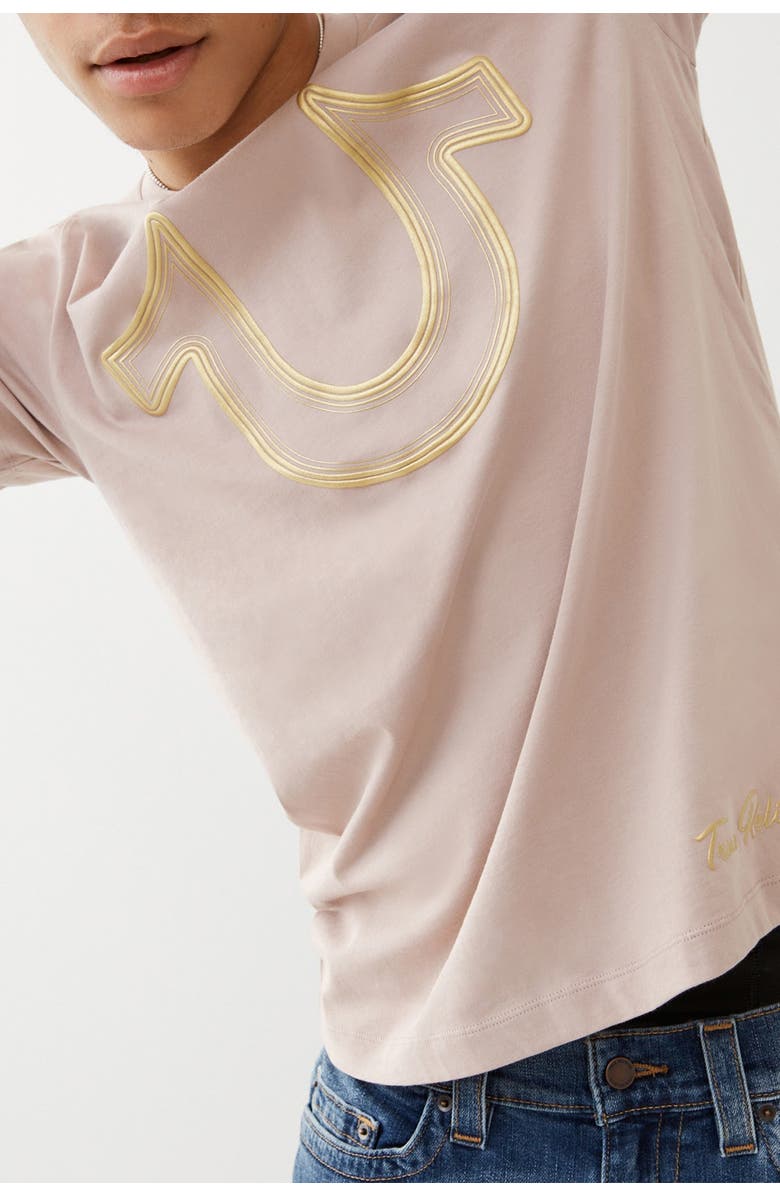 True Religion Brand Jeans Foil Graphic Crew Neck T-Shirt, Alternate, color,