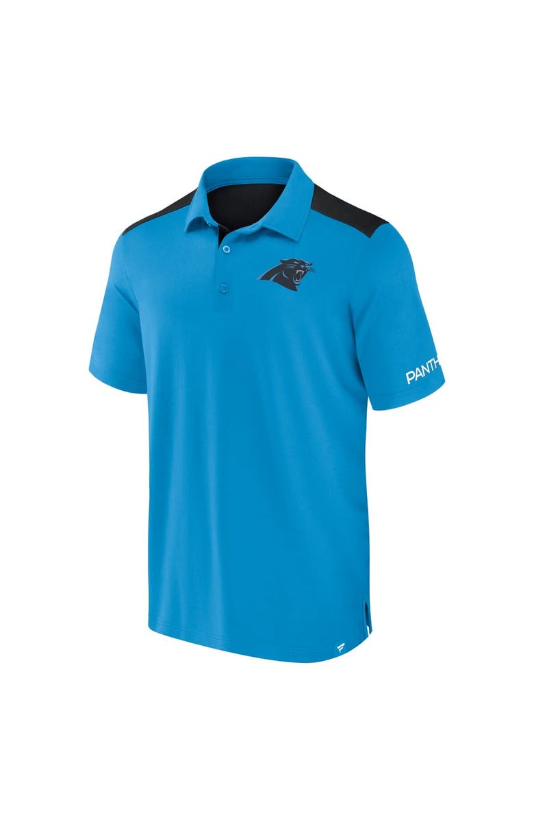 FANATICS Men
s Fanatics  Blue/Black Carolina Panthers Colorblock Polo, Alternate, color, Blue