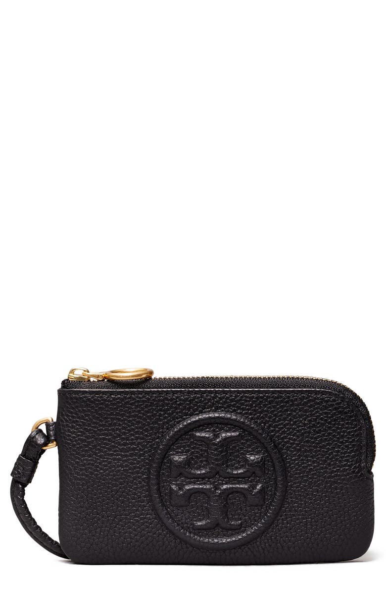 Tory Burch Perry Bombé Leather Card Case, Main, color,